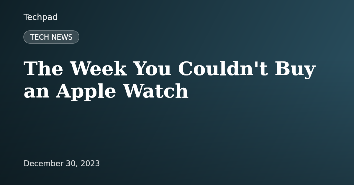 The Week You Couldn't Buy an Apple Watch