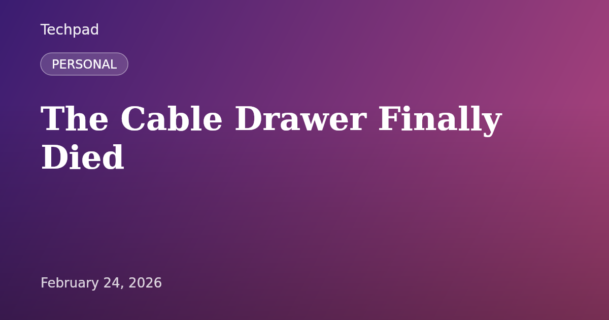 The Cable Drawer Finally Died
