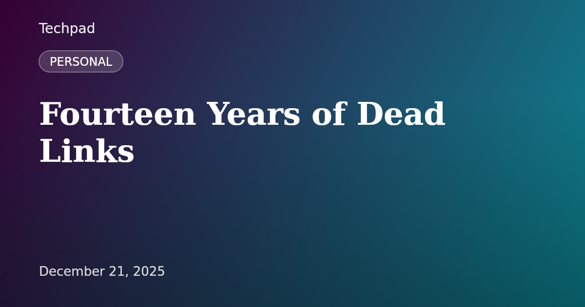 Fourteen Years of Dead Links
