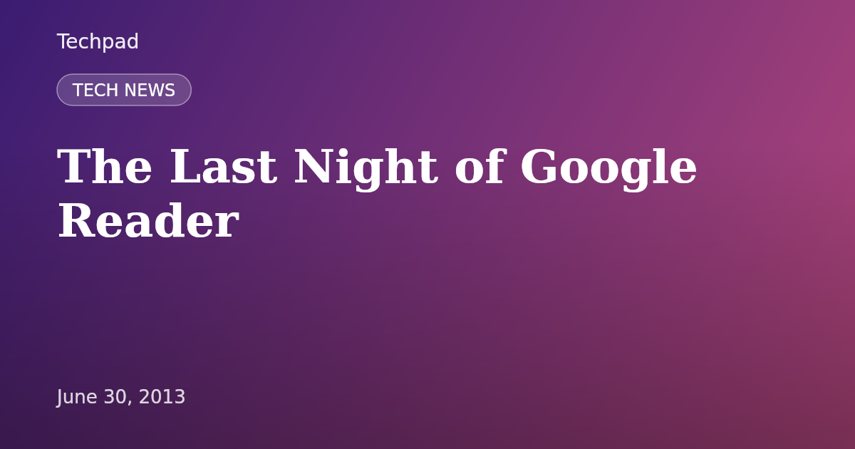 The Last Night of Google Reader