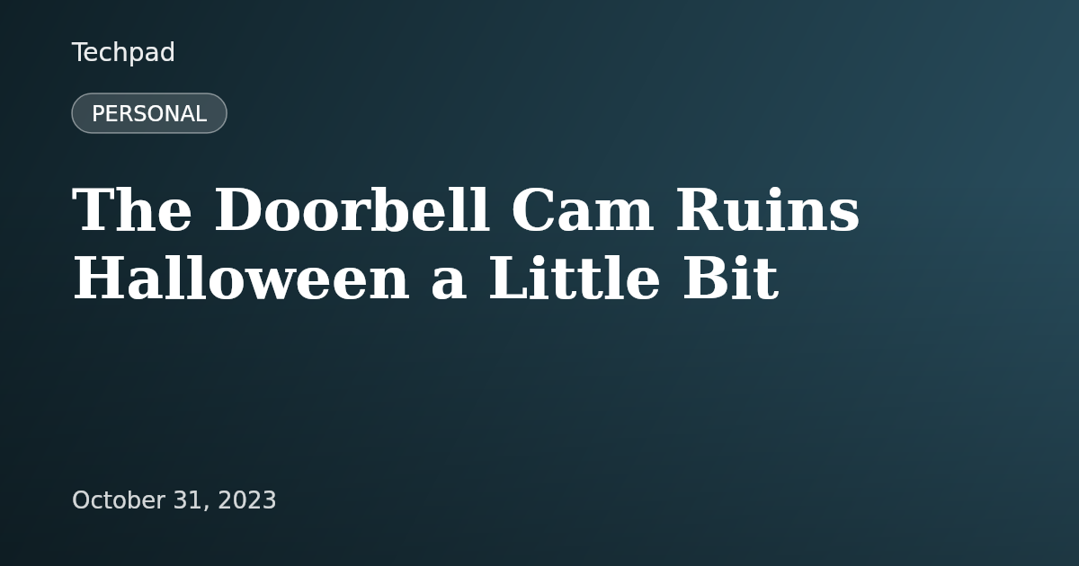 The Doorbell Cam Ruins Halloween a Little Bit
