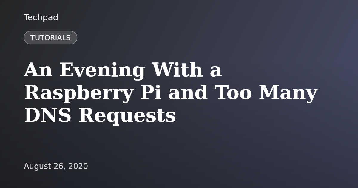 An Evening With a Raspberry Pi and Too Many DNS Requests