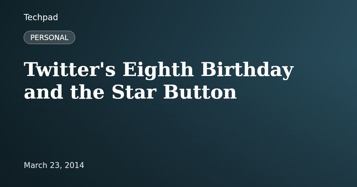 Twitter's Eighth Birthday and the Star Button